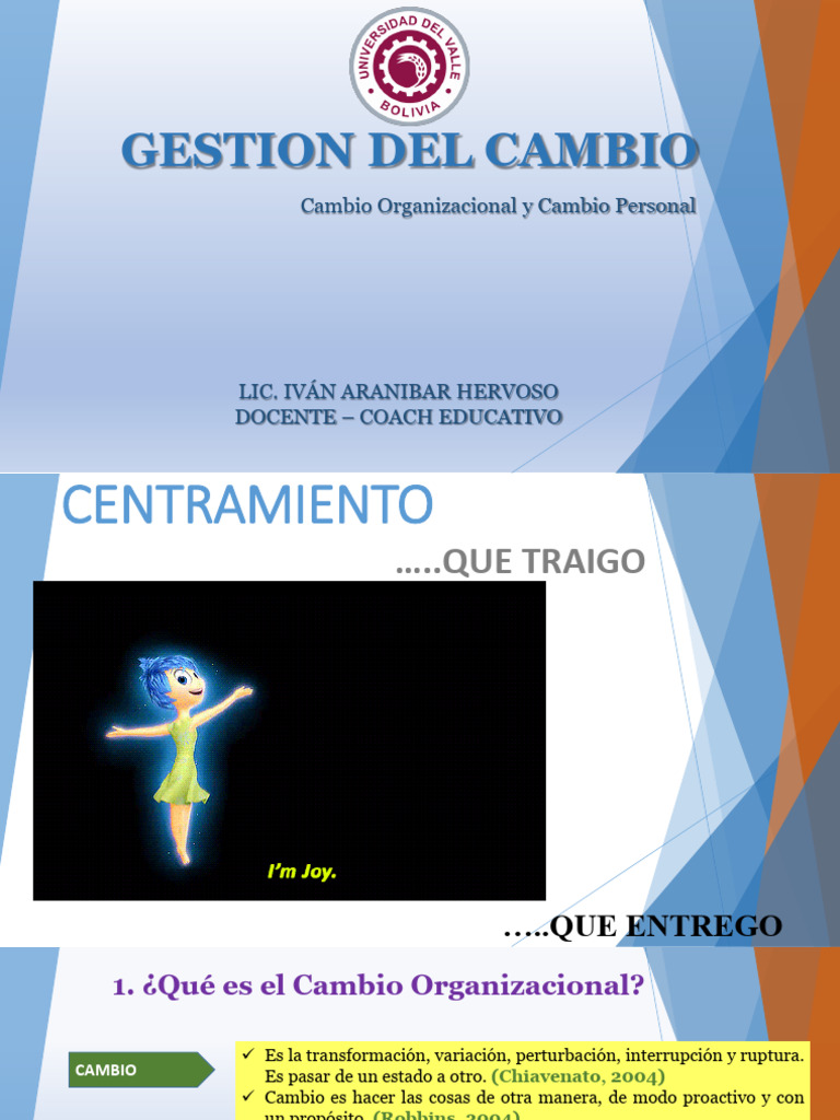 Gestión del Cambio Organizacional y Personal | PDF | Ciencias del ...