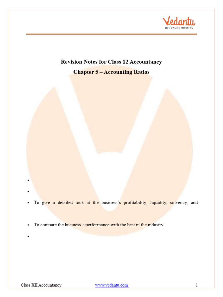 Class 12 Accounting Ratios Guide | PDF | Ratio | Accounting