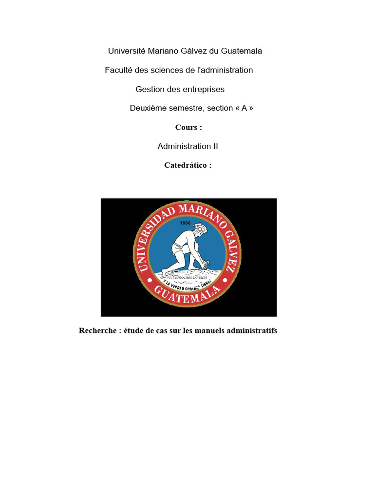 Étude de cas : Manuels administratifs en entreprise | PDF | Business ...