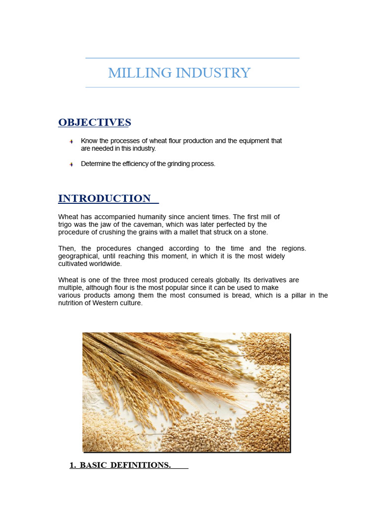 Wheat Flour Milling Process Explained | PDF | Flour | Mill (Grinding)