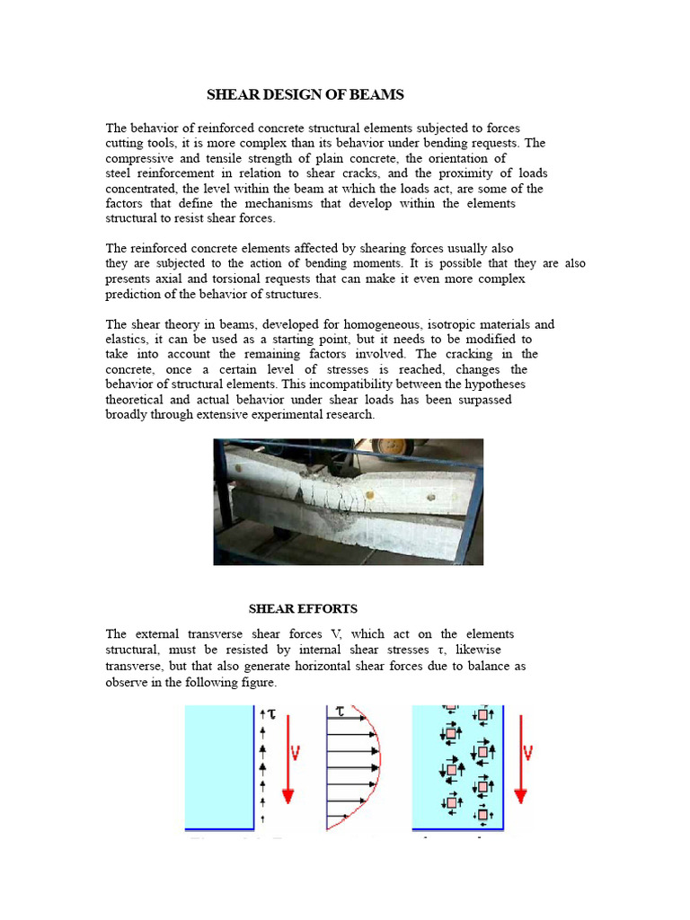 Shear Design of Reinforced Concrete Beams | PDF | Buckling | Bending