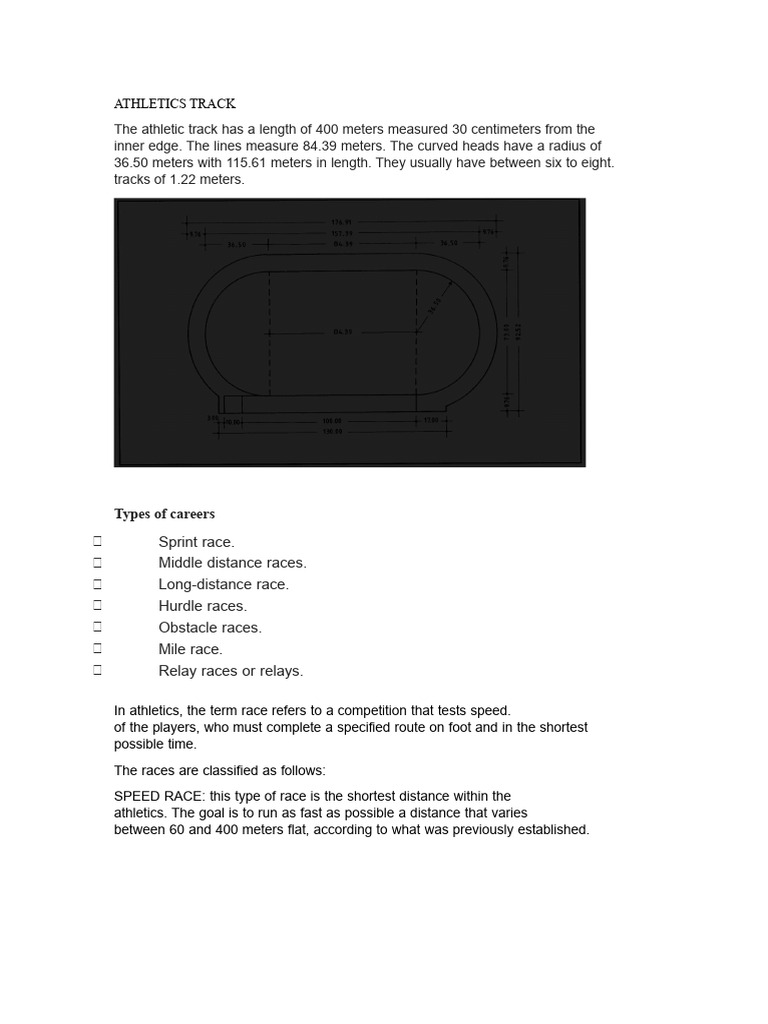 Athletic Track | PDF | Track And Field | Long Distance Running