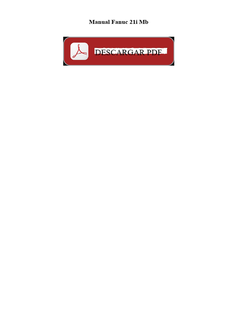 Manual PDF Fanuc 21i MB | PDF