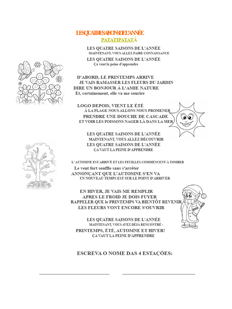 Les Quatre Saisons de l'Année | PDF