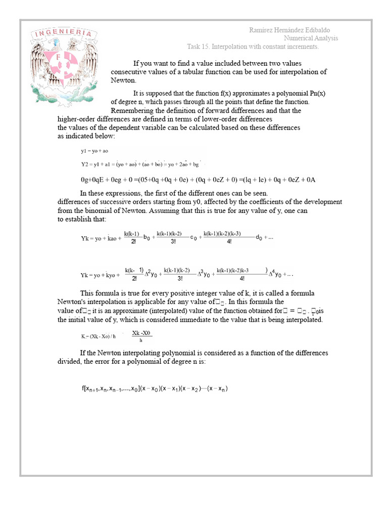 Newton's Interpolation Method Explained | PDF