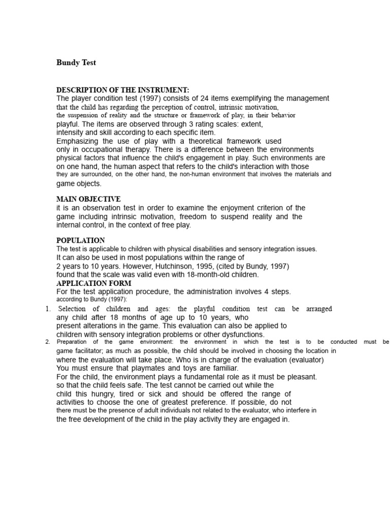 Bundy Test | PDF | Motivational | Motivation