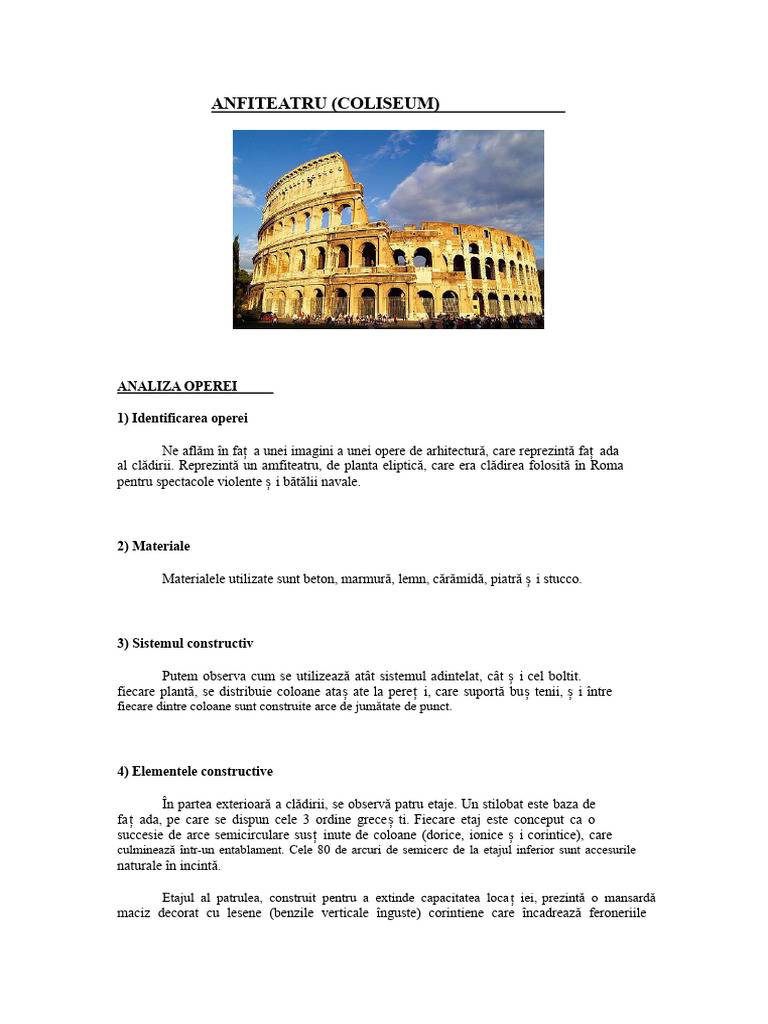 Comentariul Colosseum | PDF