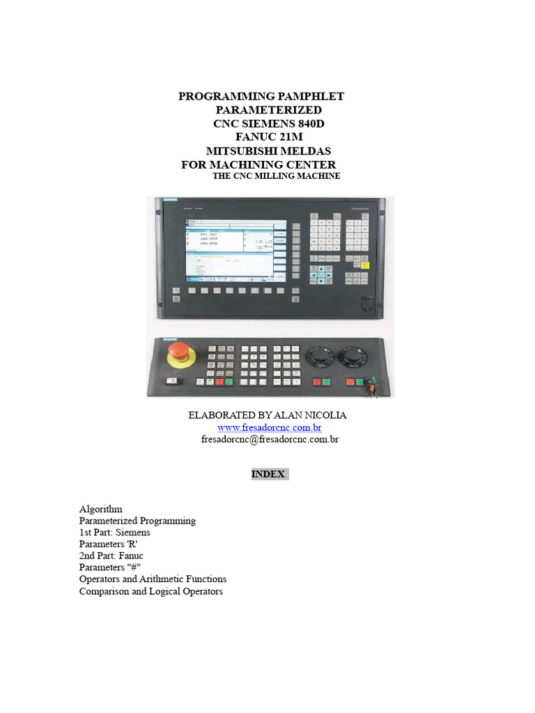 CNC Parametric Programming Guide | PDF | Trigonometric Functions ...
