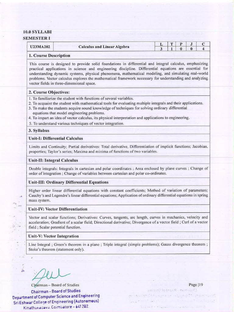 Math Syllabus | PDF