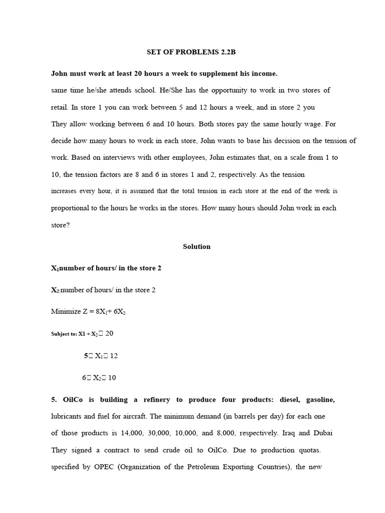 SET OF PROBLEMS 2 Operational | PDF | Petroleum | Barrel (Unit)