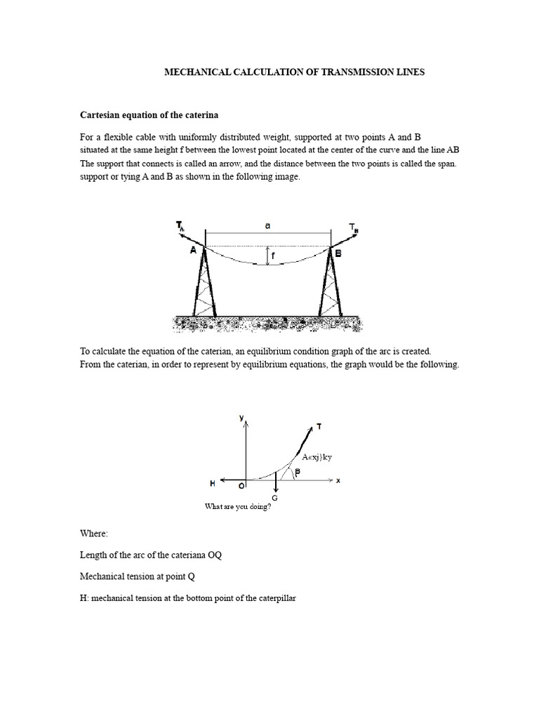 Mechanical Calculation of Transmission Lines | PDF