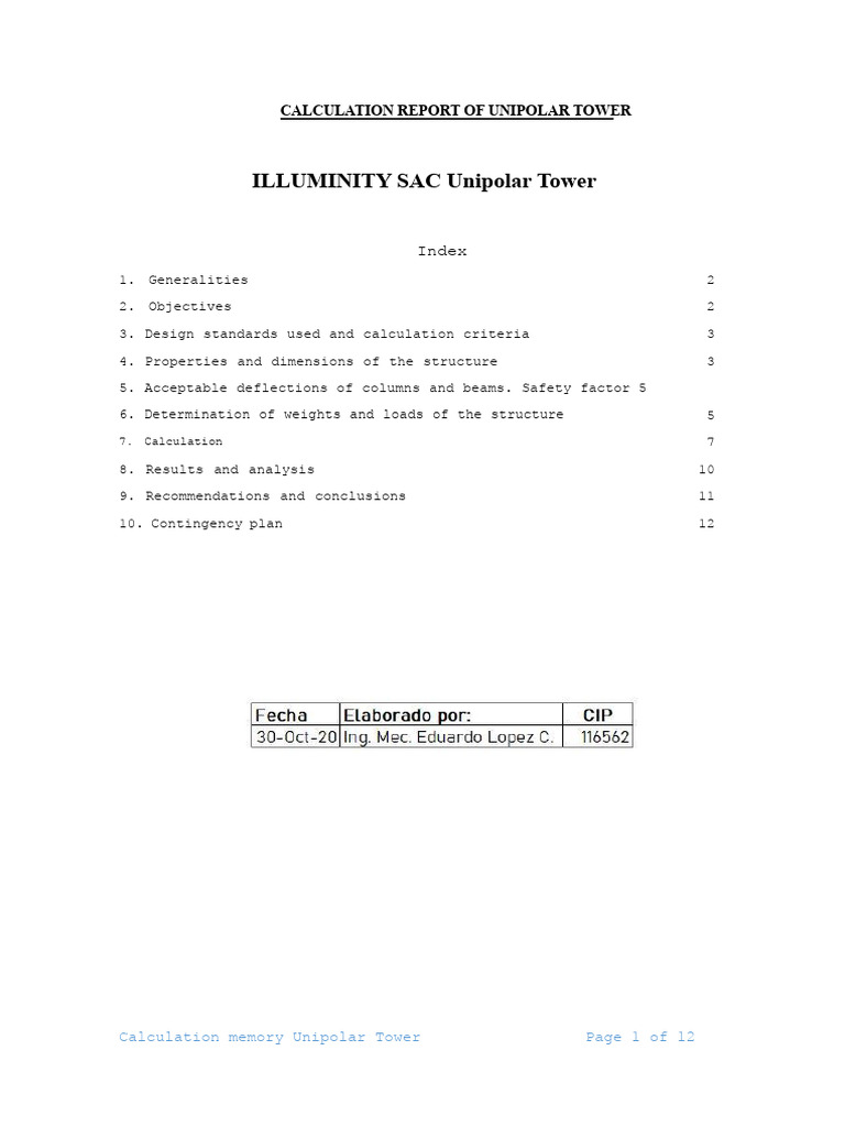 Calculation of Advertising Tower Structure | PDF | Beam (Structure ...