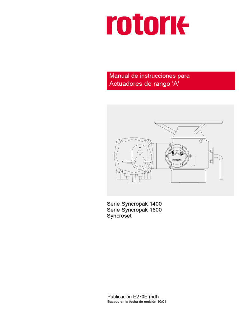 Manual de Instalación Actuadores Rotork | PDF | Eje | Tornillo