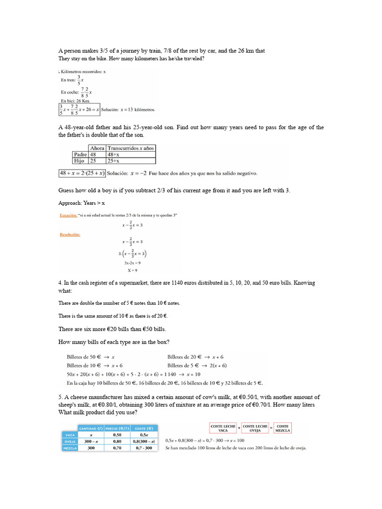 Solved Equation Problems | PDF