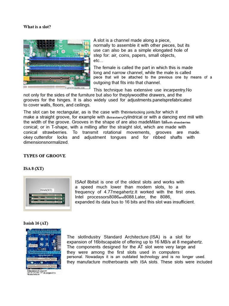 Types of Slots and Processors | PDF | Central Processing Unit | Office ...