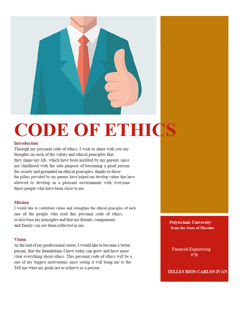 Personal Code of Ethics | PDF | Behavioural Sciences | Psychology