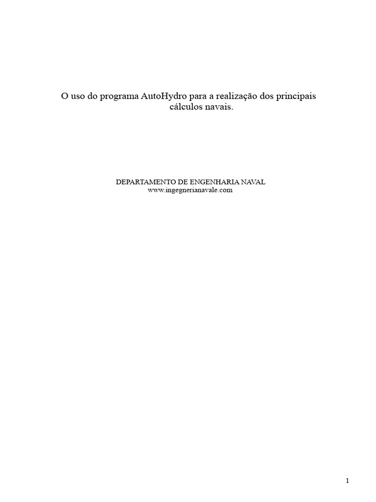 Cálculos Navais com AutoHydro e ModelMaker | PDF | Janela (informática ...