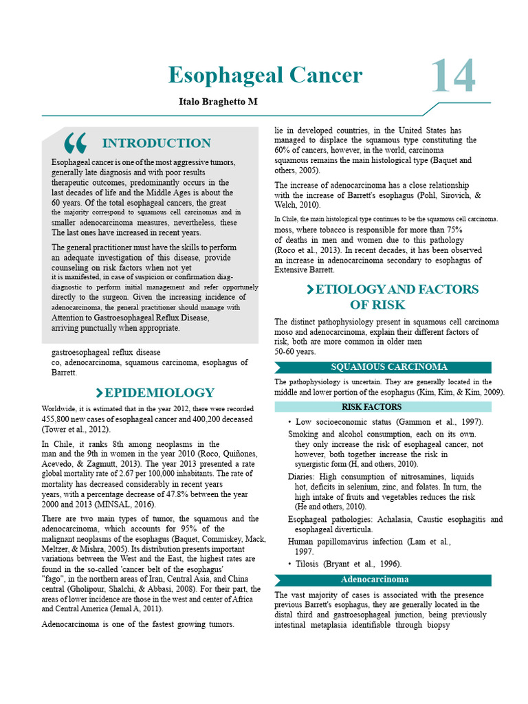 Esophageal Cancer 14 | PDF | Esophageal Cancer | Esophagus