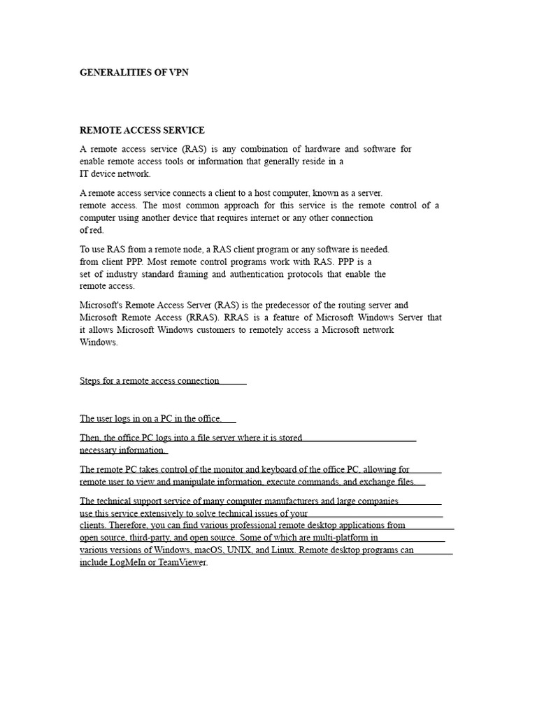 Understanding VPN and Remote Access Services | PDF | Virtual Private ...