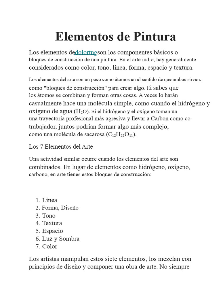Elementos de La Pintura | PDF | Color | Perspectiva (Gráfica)