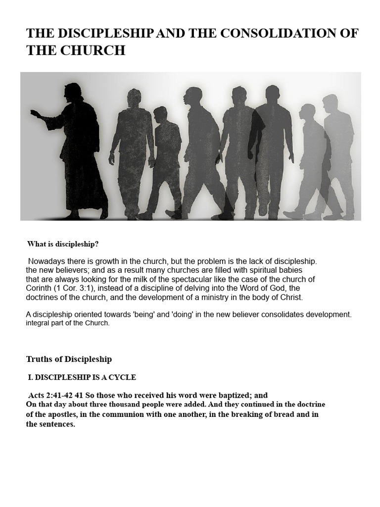 Discipleship and The Consolidation of The Church | PDF | Disciple ...