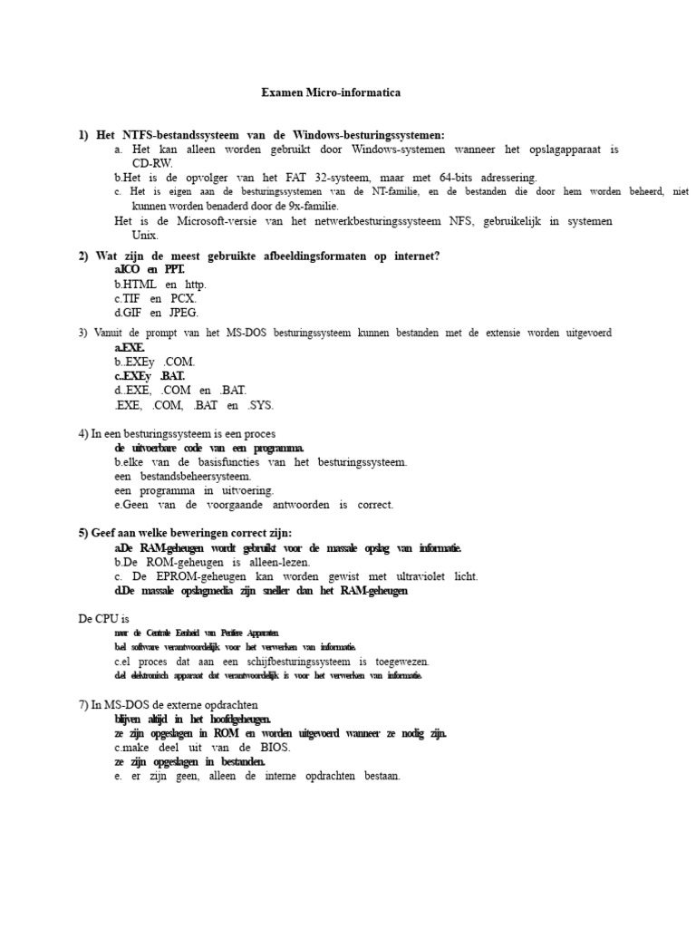 Microinformatica Examen | PDF