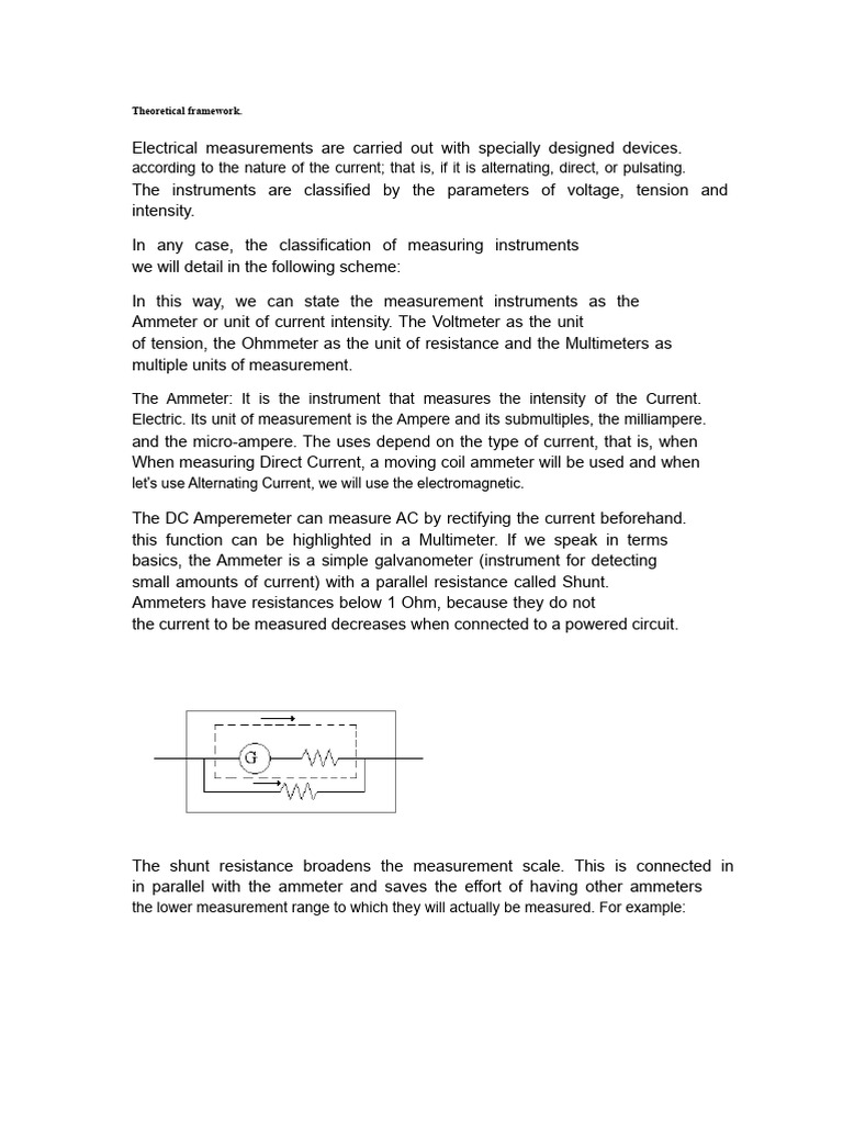 Electrical Measurement Instruments Explained | PDF | Electricity ...