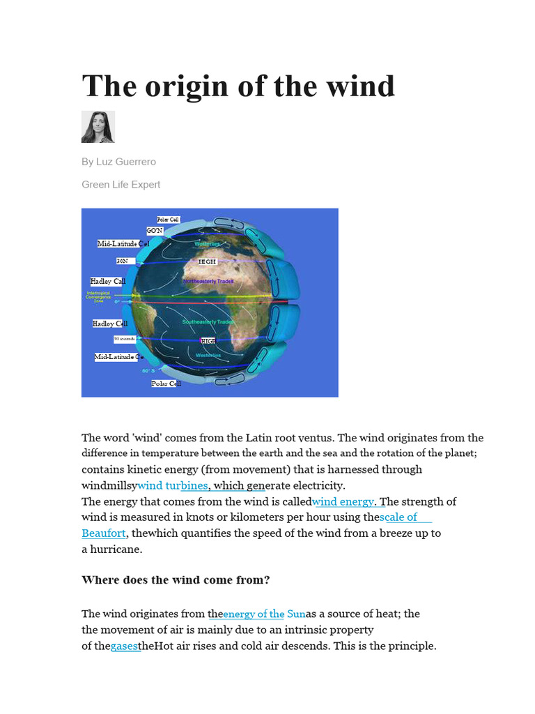 Understanding Wind Origins and Circulation | PDF | Atmosphere Of Earth ...