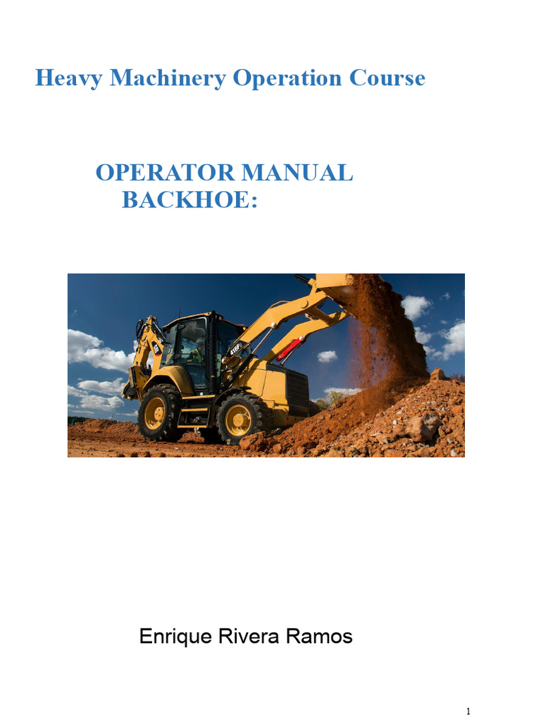 Backhoe Operation Safety Manual | PDF | Truck