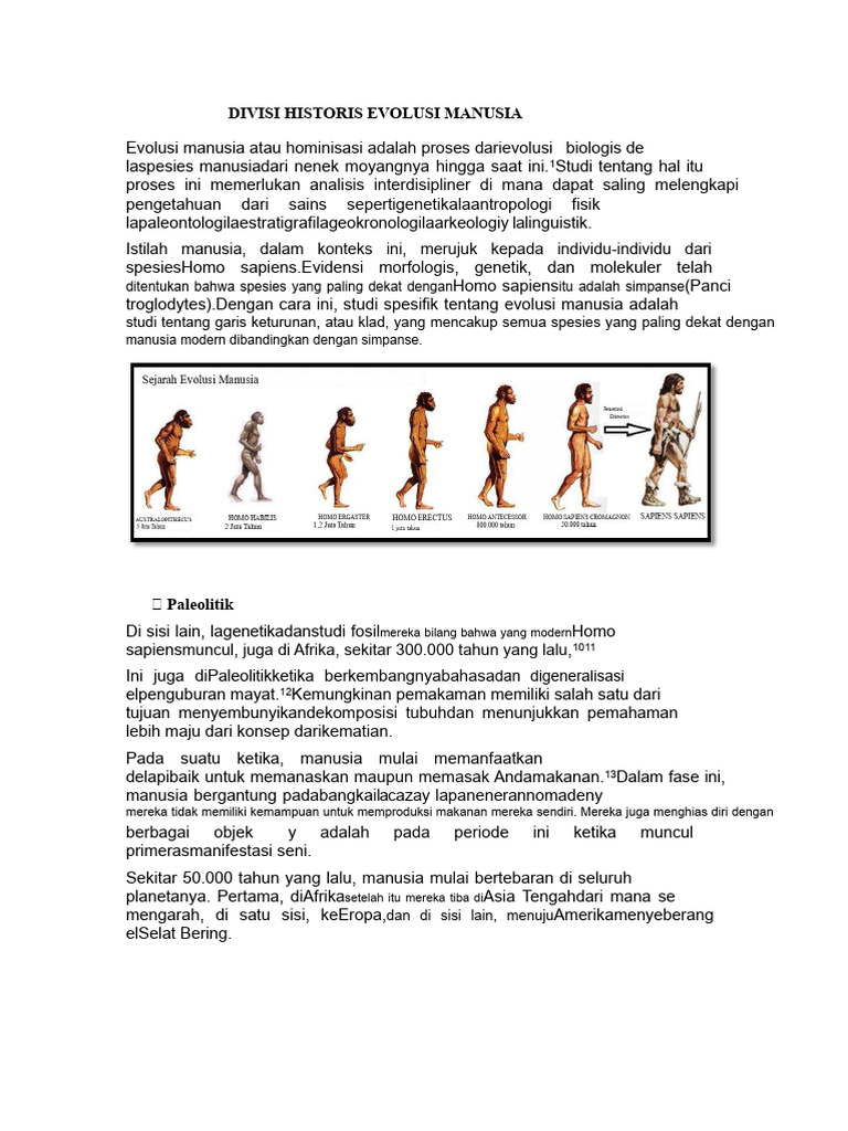 Evolusi Manusia: Dari Paleolitik …