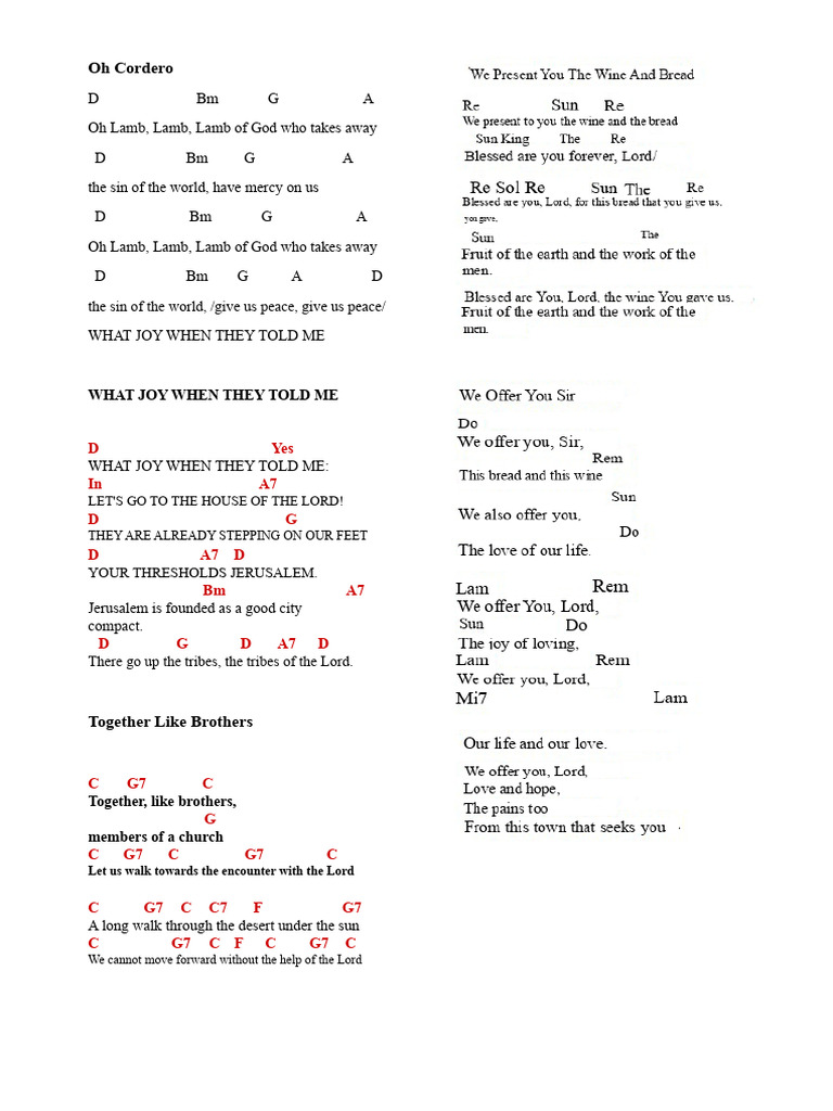 Oh Lamb | PDF