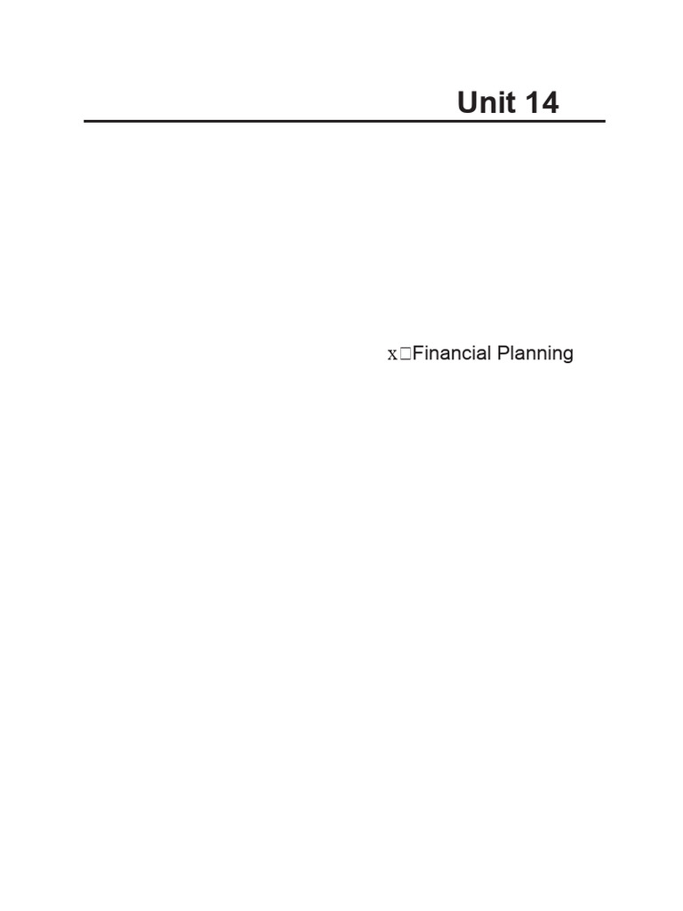 Financial Planning Methods and Control | PDF | Profit (Economics ...