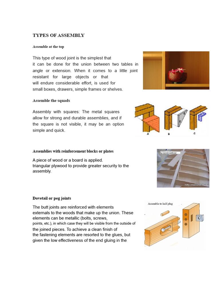 Types of Assembly | PDF | Woodworking