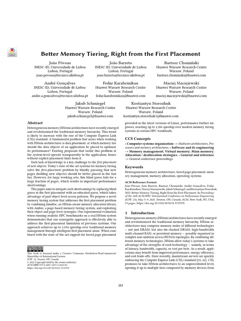 Optimizing Memory Tiering Placement | PDF | Computing | Computer ...