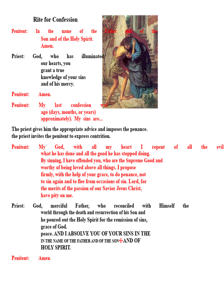 Rite For Confession | PDF