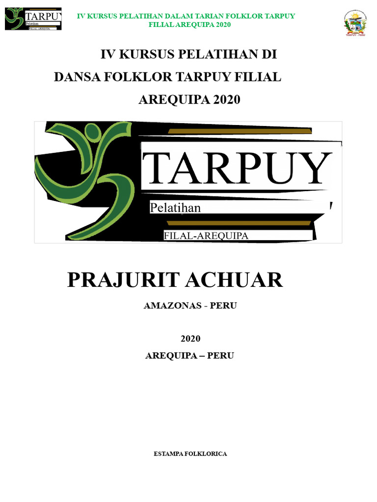 Pelatihan Tari Folklor Achuar 2020 | PDF