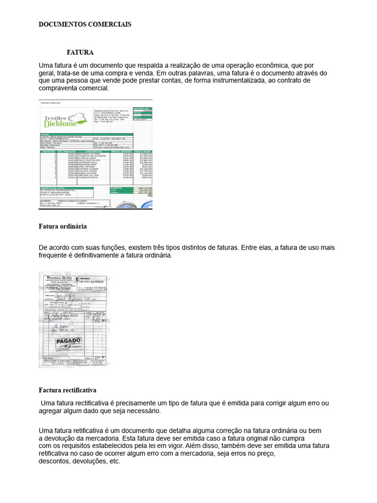 Documentos Comerciais Com Imagens | PDF | Cheque (banco) | Bancos