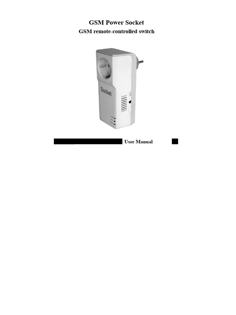 GSM Power Socket User Manual Guide | PDF | Electrical Connector ...