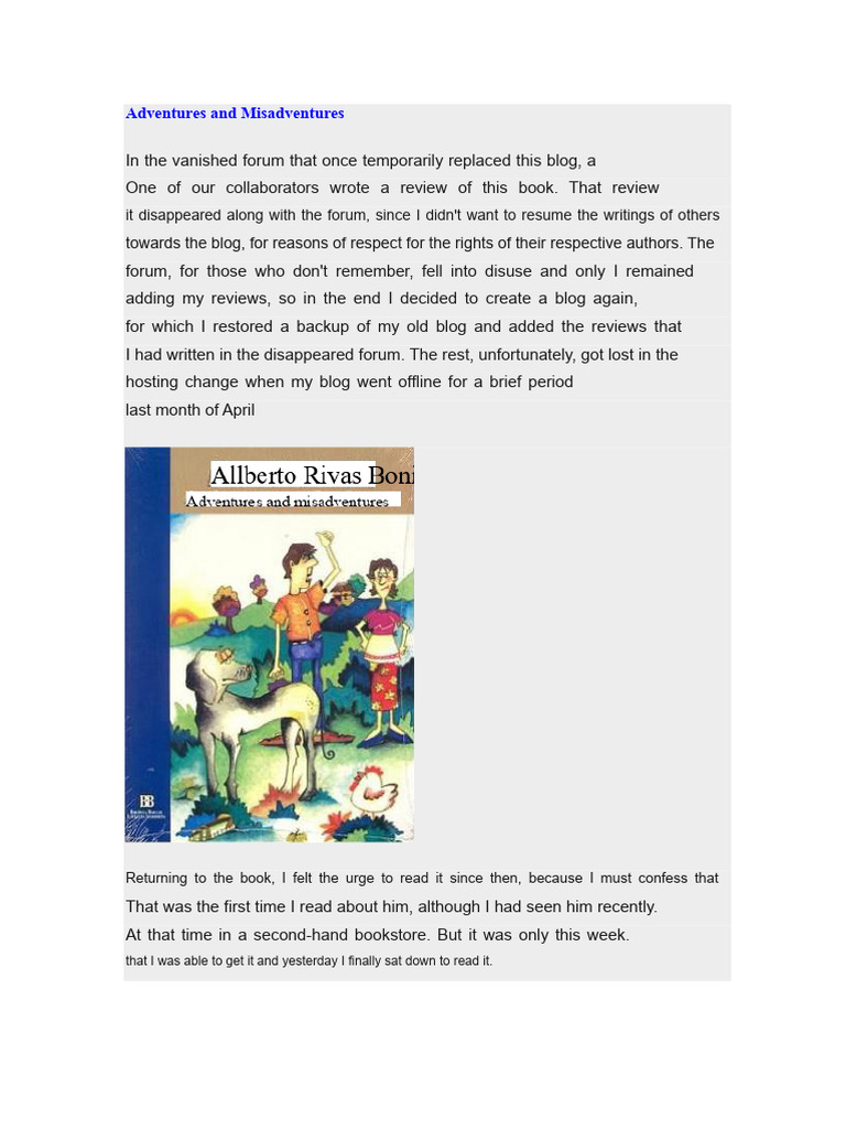 Adventures and Misadventures | PDF