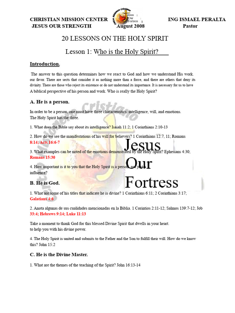 Understanding the Holy Spirit's Role | PDF | Holy Spirit | Gospel Of John