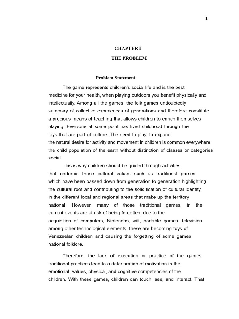 Traditional Games | PDF | Knowledge | Feeling