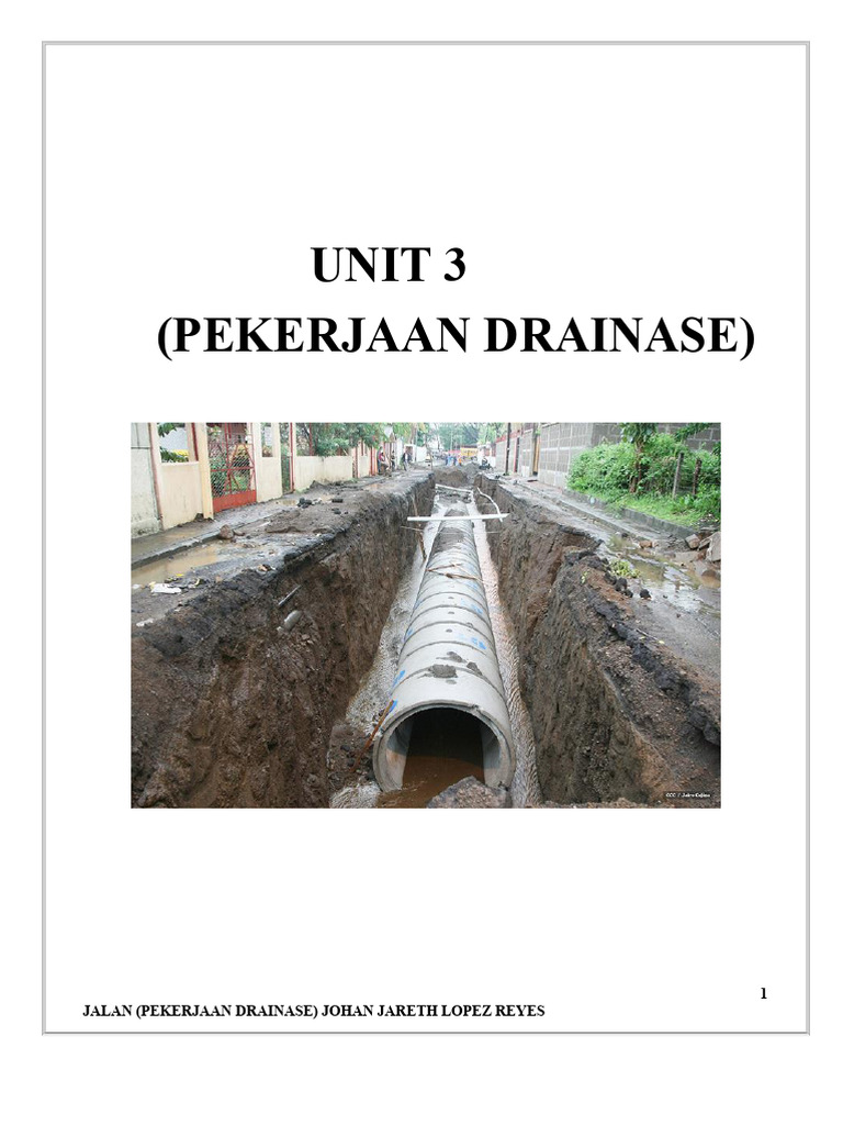 Pekerjaan Drainase Jalan Raya: Panduan Lengkap | PDF
