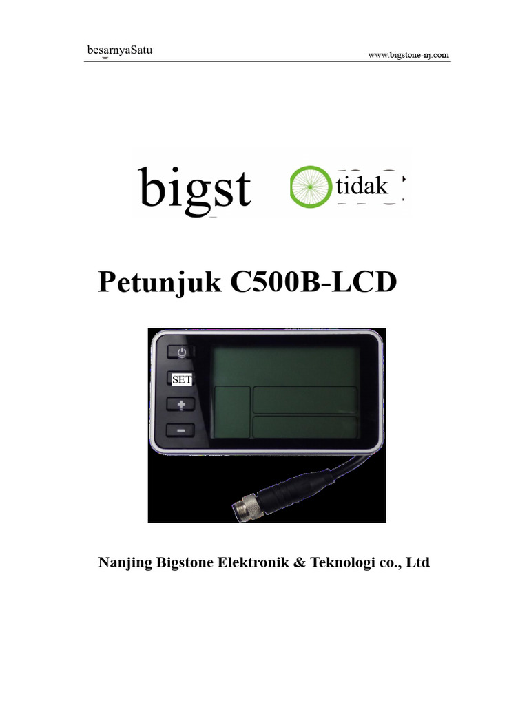 Panduan Pengguna C500B-LCD E-Bike | PDF