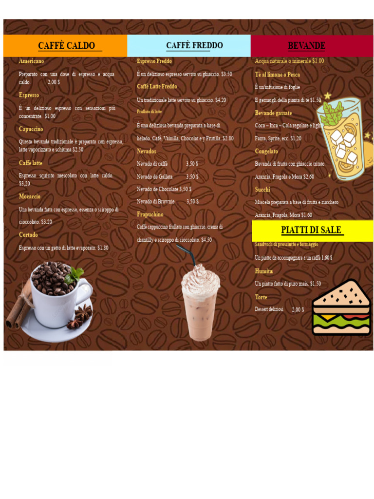 Menù Del Caffè | PDF