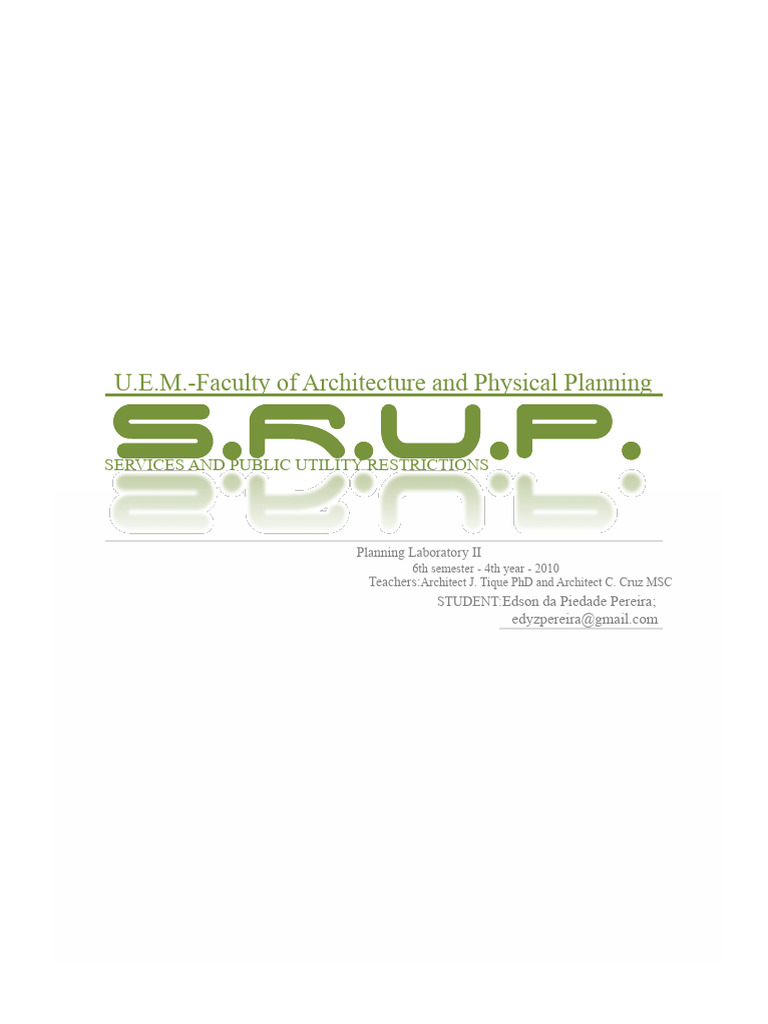 S.R.U.P.: Public Utility Restrictions in Mozambique | PDF | Groundwater ...