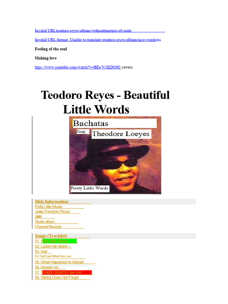 Discography - Teodoro Reyes | PDF