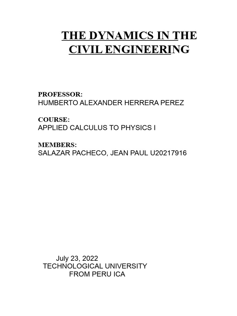 Dynamics in Civil Engineering | PDF | Force | Engineering