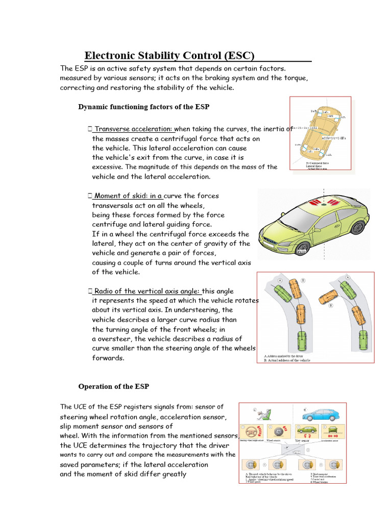ESP Stability Control System | PDF | Mechanics | Mechanical Engineering