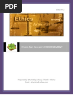 Ethics and Celebrity Endorsement