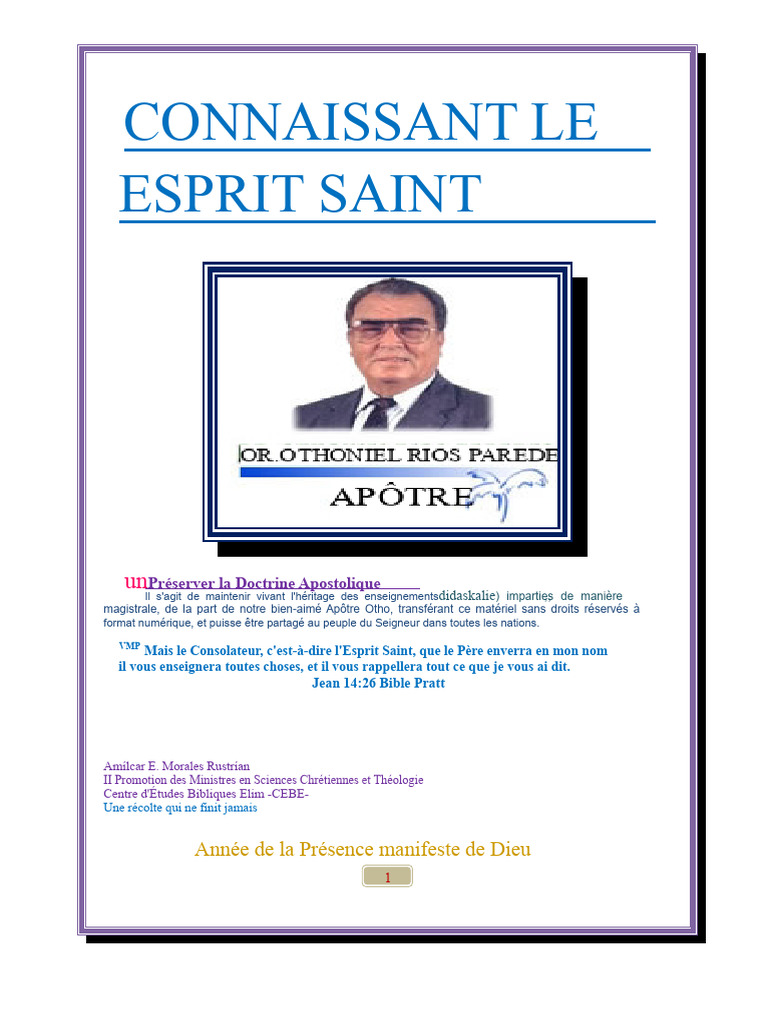 Connaître l'Esprit Saint | PDF | Saint-Esprit | Baptisme